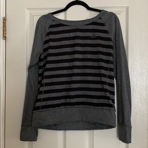 Adidas Climawarm Striped Pullover Sweatshirt